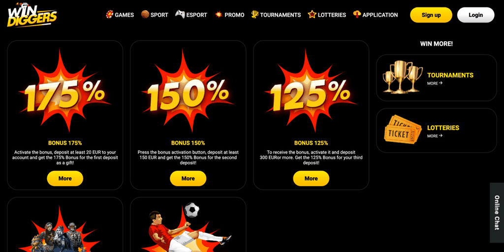 Financially Rewarding Perks and Promos at Win Diggers Online Casino